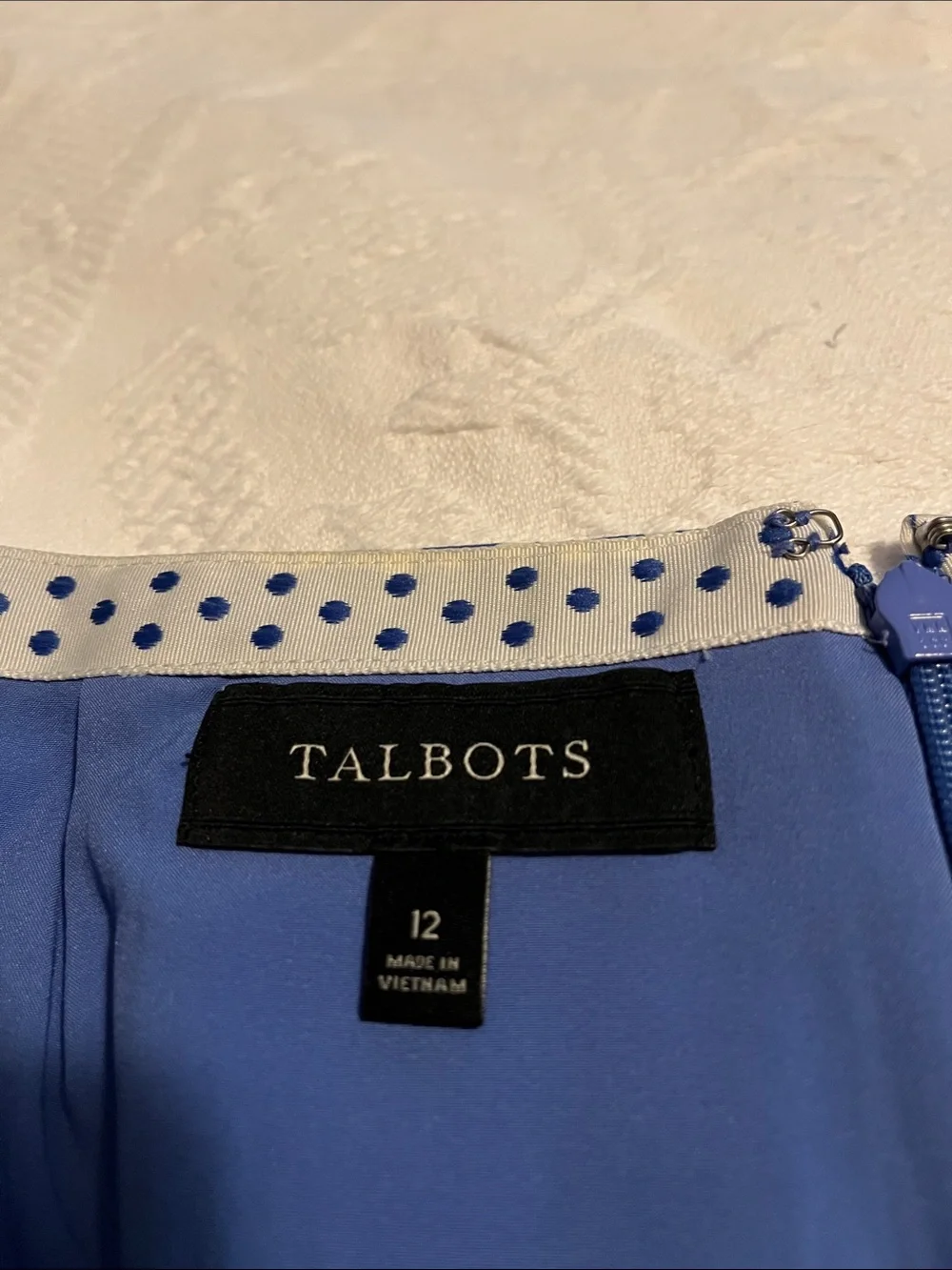 Talbots blue and black cotton skirt perfect condition size 12